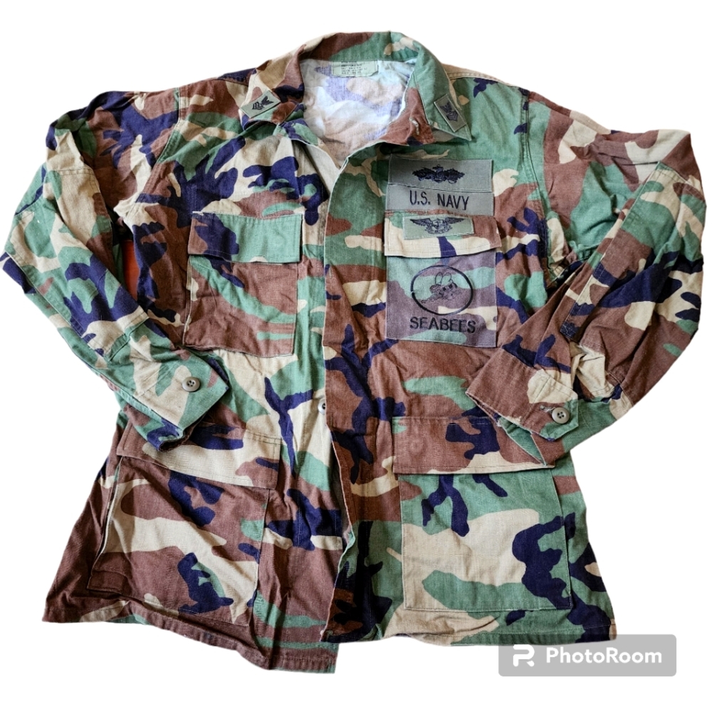 Vintage camo working uniform military surplus blouse